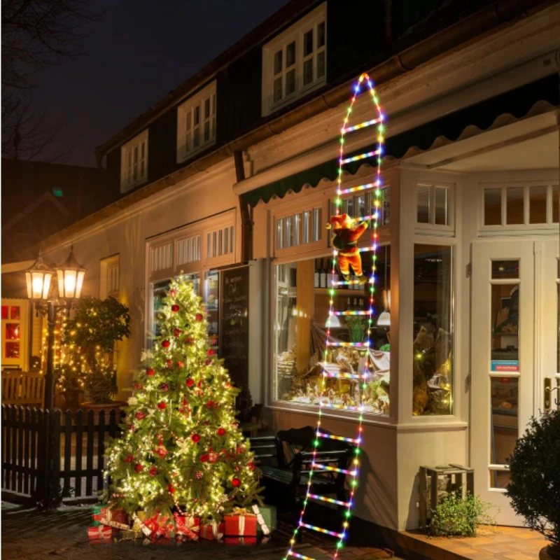 Homylad™ Christmas Ladder Decoration Lights With Santa Claus