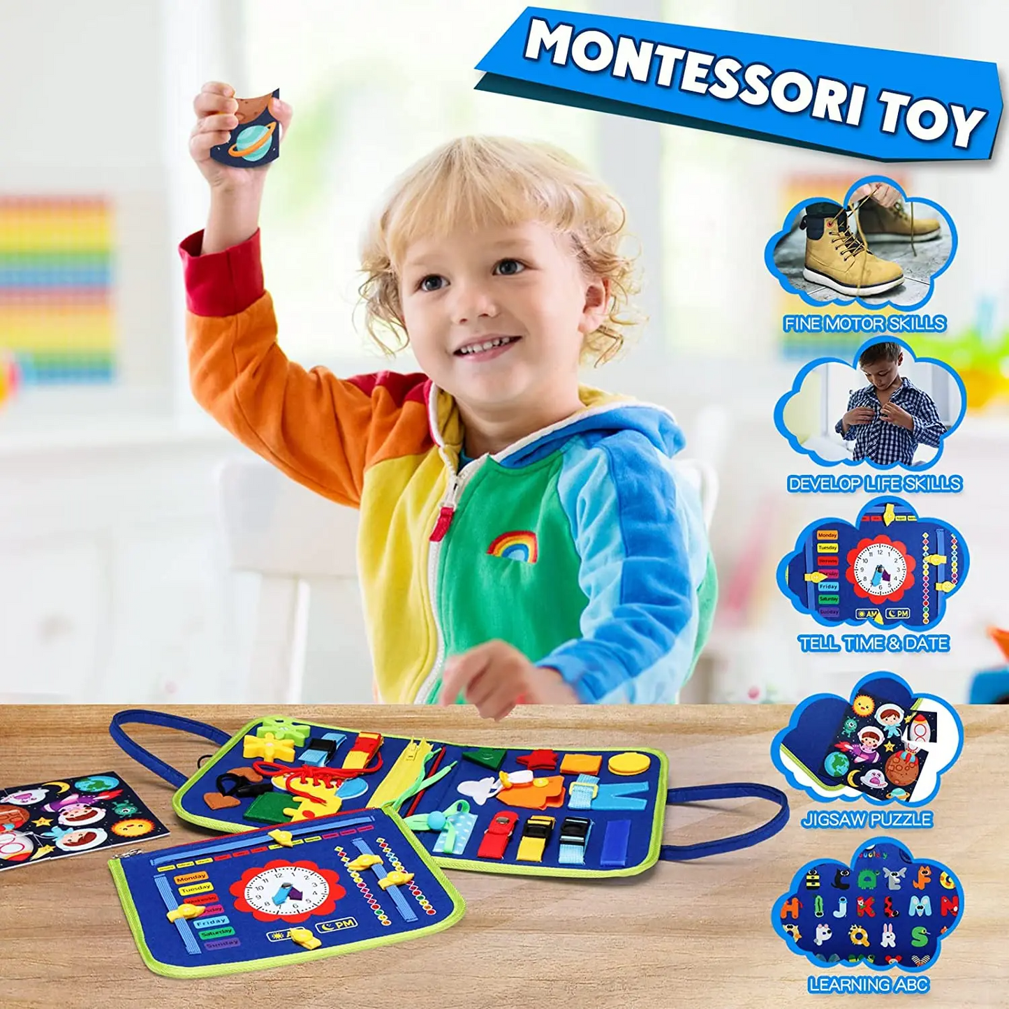 Homylad™ Montessori Busy Board