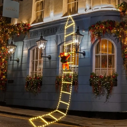Homylad™ Christmas Ladder Decoration Lights With Santa Claus