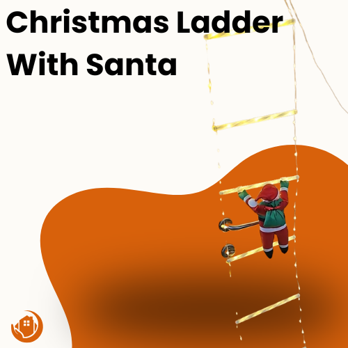 Homylad™ Christmas Ladder Decoration Lights With Santa Claus